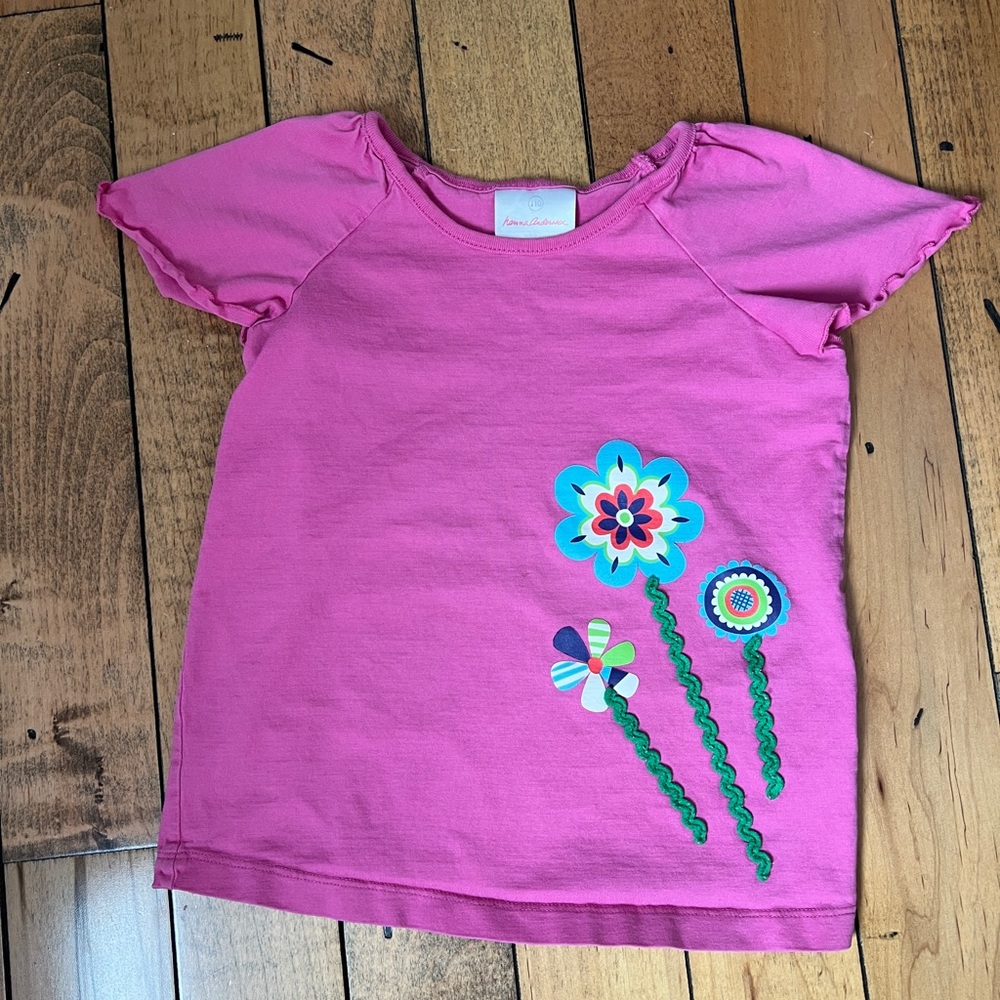 Hanna Andersson girls play top with appliqués size 110 (5)